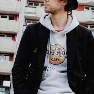 Hard Rock Cafe Distressed Grey Hoodie